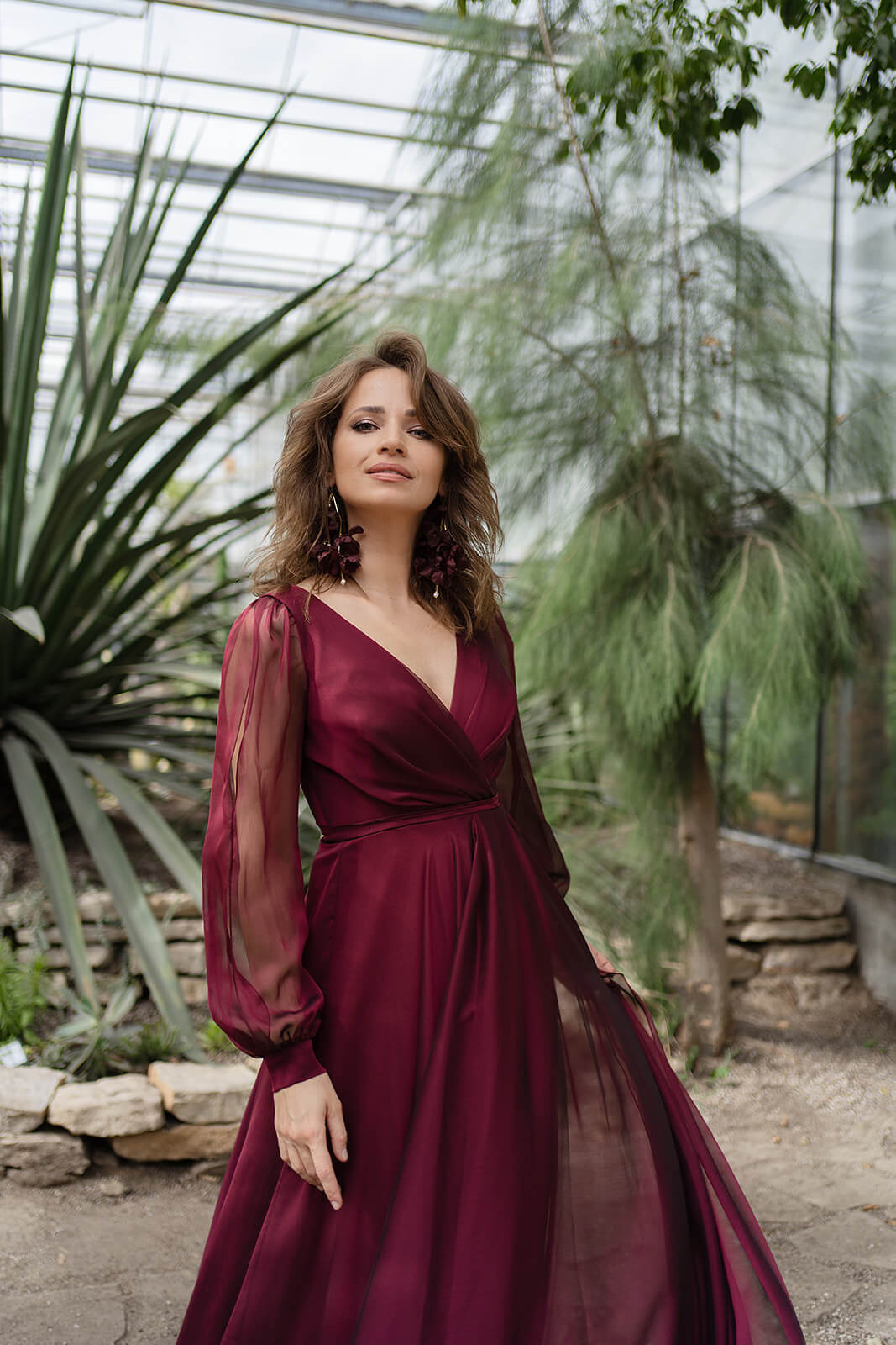 Pinot – detail of the long evening dress.